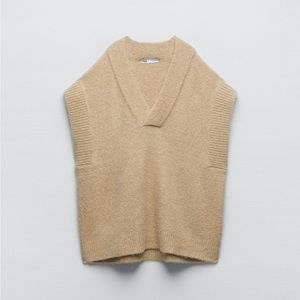 ZARA - caramel knit vest